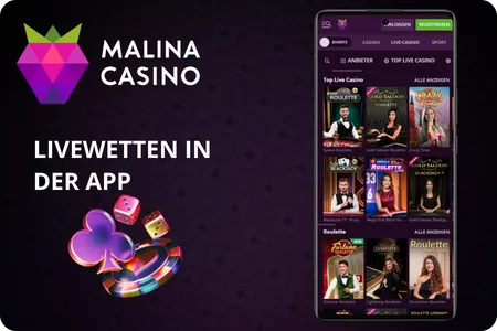 Malina Casino App Live-Wetten Anleitung mit Schritt-für-Schritt-Erklärung zum Platzieren von Echtzeitwetten auf Sportereignisse