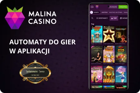 Automaty do gier w aplikacji Malina Casino – popularne sloty dostępne dla graczy z Polski