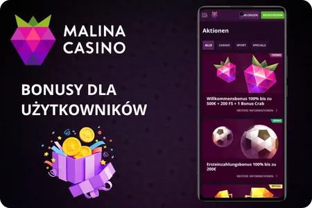 Bonusy dla użytkowników aplikacji Malina Casino – ekskluzywne promocje i nagrody dostępne tylko dla graczy z Polski