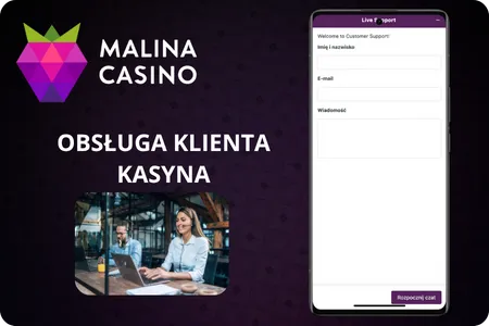 Obsługa klienta Malina Casino – całodobowe wsparcie i czat na żywo w języku polskim
