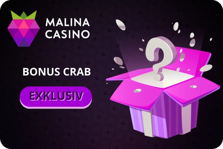 Malina Casino Bonus Crab Funktion zur Auswahl von Bonusoptionen im Kassenbereich